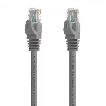 Cabo de Rede RJ45 UTP Aisens A145-0328 Cat.6A/ 3m/ Cinza AISENS - 1