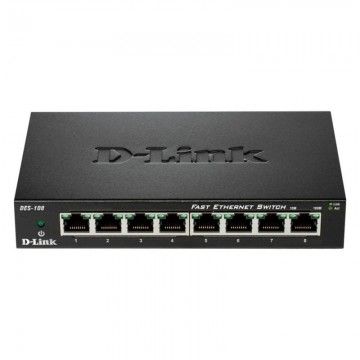 D-Link DES-108 8 portas/ RJ-45 10/100 Switch DLINK - 1