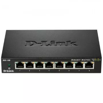 Switch D-Link DGS-108 8 portas/ RJ-45 10/100/1000 DLINK - 1