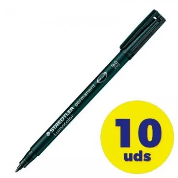 Staedtler Lumocolor Caixa de Marcadores Permanentes 317/ 1mm/ 10 unidades/ Preto  - 1