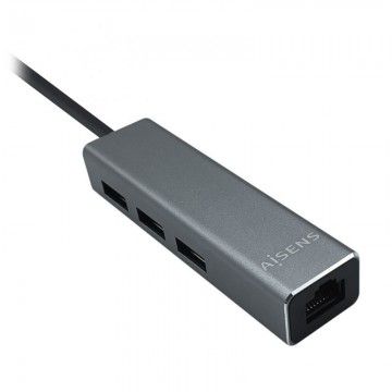 Hub USB 3.0 Aisens A106-0401/ 3xUSB/ 1xRJ45/ Cinza AISENS - 1