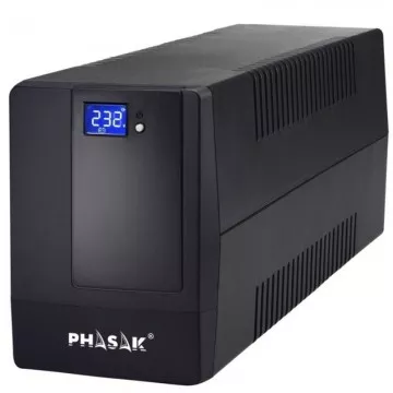 Linha Interativa UPS Phasak 650 VA LCD Interativo/ 650VA/ 2 Saídas/ Formato Torre PHASAK - 1