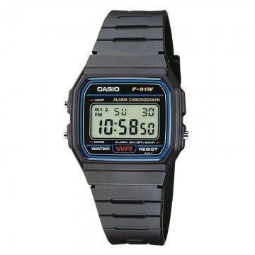 Relógio digital masculino da coleção Casio F-91W-1YEG/ 38 mm/ preto CASIO - 1