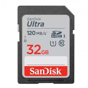 Cartão de memória SanDisk Ultra 32GB SD HC UHS-I - SDXC/Classe 10/120MBs Sandisk - 1