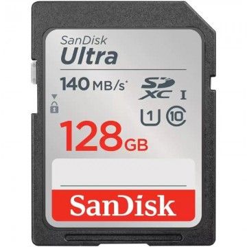 Cartão de memória SanDisk Ultra 128GB SD HC UHS-I - SDXC/Classe 10/140MBs Sandisk - 1