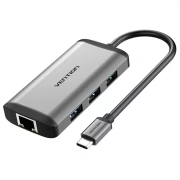 Dock Vention USB Type-C CNCHB/ 1xHDMI/ 3xUSB/ 1xUSB Type-C/ 1xRJ45/ Cinza  - 1