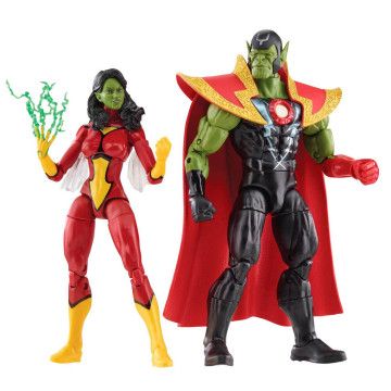Figuras Rainha Skrull e Super Skrull Além da Terra Mais Poderosos Os Vingadores Vingadores Marvel 15cm HASBRO - 1