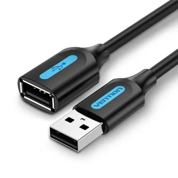 Cabo de extensão USB 2.0 Vention CBIBF/ USB macho - USB fêmea/ 1 m/ preto  - 1