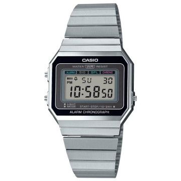 Relógio digital icônico vintage Casio A700WE-1AEF/ 37 mm/ prata CASIO - 1