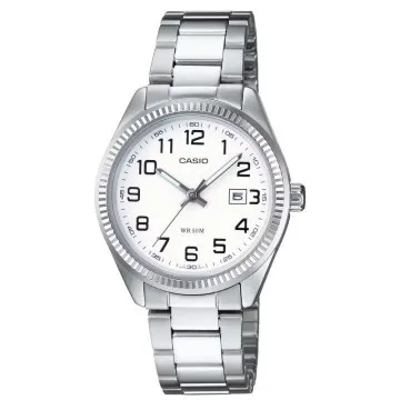 Relógio feminino analógico da coleção Casio LTP-1302PD-7BVEG/ 34 mm/ prata e branco CASIO - 1