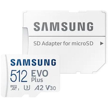 Cartão de memória Samsung EVO Plus 2021 512GB microSD XC com adaptador/Classe 10/130MBs Samsung - 1