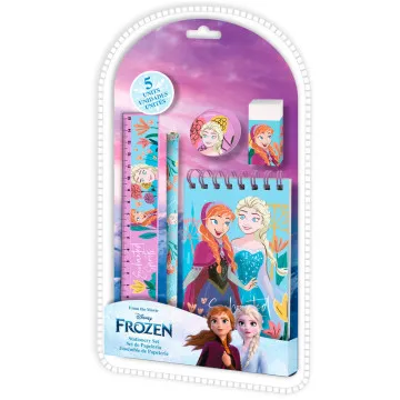 Conjunto de artigos de papelaria Frozen Disney 5 unidades KIDS LICENSING - 1