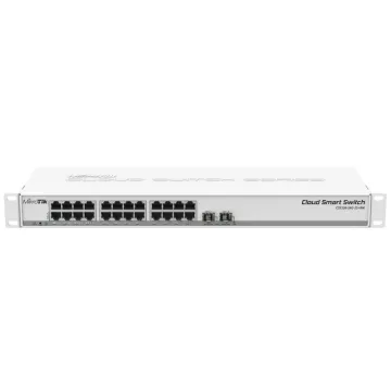 Switch Mikrotik CSS326-24G-2S+RM 26 portas/ RJ45 10/100/1000/ SFP/ PoE  - 1