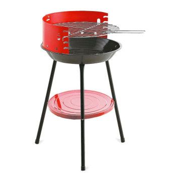 Churrasco Algon Redonda Vermelho Grelhador (36 x 36 x 55 cm) Algon - 1