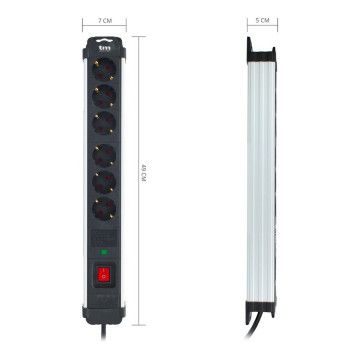 Extensão com 6 Tomadas com Interruptor TM Electron 230 V TM Electron - 2