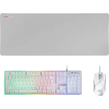 Pacote de jogos Mars Gaming MCPX/ teclado H-MECH + mouse óptico + mouse pad/branco Mars Gaming - 1