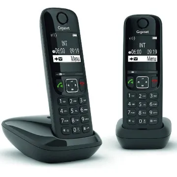 Telefone sem fio Gigaset AS690/Pacote DUO/Preto GIGASET - 1