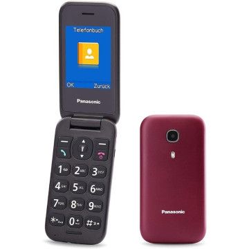 Celular Panasonic KX-TU400EXRM para idosos/vermelho granada PANASONIC - 1