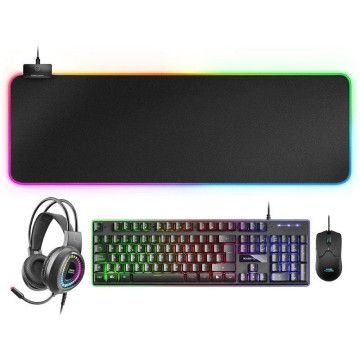 Mars Gaming MCPEX Gaming Pack / teclado H-MECH + mouse óptico + fones de ouvido com microfone + mouse pad Mars Gaming - 1