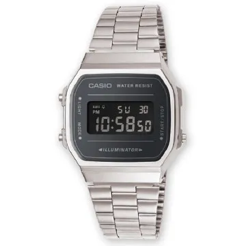 Relógio digital icônico vintage Casio A168WEM-1EF/ 38 mm/ prata CASIO - 1