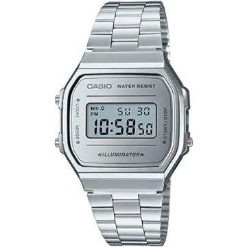 Relógio digital icônico vintage Casio A168WEM-7EF/ 38 mm/ prata CASIO - 1