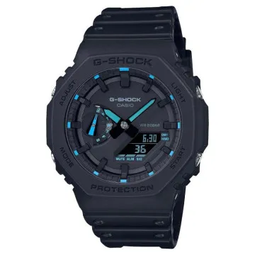 Relógio Casio G-Shock Trend GA-2100-1A2ER/ 49 mm/ preto e azul analógico e digital CASIO - 1