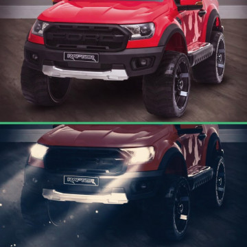 Carro Elétrico Ford Ranger Raptor 4x2 F150R 12V Bateria c/ Comando - Vermelho - Levante já em Loja  - 6