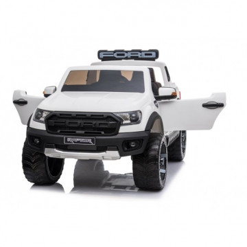 Carro Elétrico Ford Ranger Raptor 4x2 F150R 12V Bateria c/ Comando - Branco - Levante Já em Loja  - 6