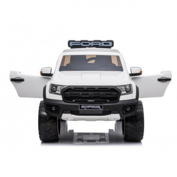 Carro Elétrico Ford Ranger Raptor 4x2 F150R 12V Bateria c/ Comando - Branco - Levante Já em Loja  - 7