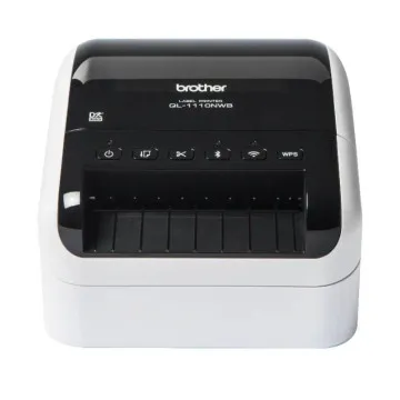 Impressora de etiquetas Brother QL-1110NWBC/ Térmica/ Largura da etiqueta 103 mm/ USB-WIFI-Bluetooth-Ethernet/ Preto e branco BR