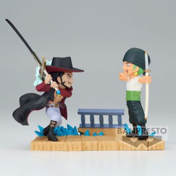 Figura Roronoa Zoro VS Dracule Mihawk Log Stories One Piece 7cm BANPRESTO - 1