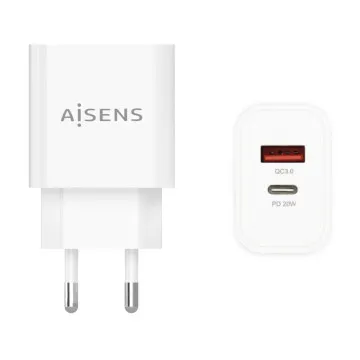 Carregador de parede Aisens A110-0681/ 1xUSB Tipo-C/ 1xUSB/ 20W AISENS - 1