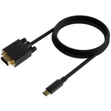 Aisens A109-0692/ USB tipo C macho - cabo conversor VGA macho/ 0,8 m/ preto AISENS - 1