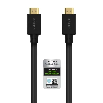 Cabo HDMI 2.1 8K Aisens A150-0680/ HDMI Macho - HDMI Macho/ 5m/ Certificado/ Preto AISENS - 1