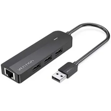 Vention USB 2.0 Docking CHPBB/ 3xUSB/ 1xMicro USB/ 1xRJ45/ Preto VENTION - 1