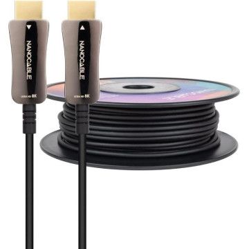 Cabo HDMI 2.1 AOC 8K Nanocabo 10.15.2130/ HDMI Macho - HDMI Macho/ 30m/ Preto NANO CABLE - 1