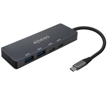 Hub USB tipo C Aisens A109-0744/ 2xUSB/ 2xUSB tipo C/ cinza AISENS - 1