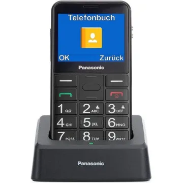 Celular Panasonic KX-TU155EXBN para idosos/preto PANASONIC - 1