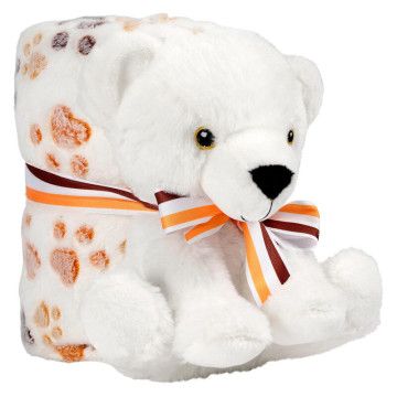 Teddy + cobertor macio Perry Bear 22cm PERLETTI - 1