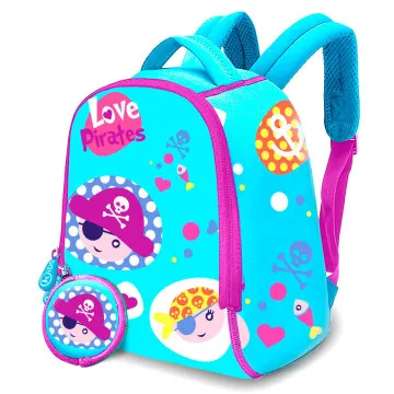 Mochila + bolsa Love Pirates neoprene 25cm KIDS LICENSING - 1