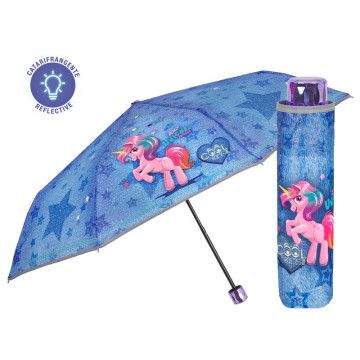 Guarda-chuva dobrável manual unicórnio 50 cm PERLETTI - 1