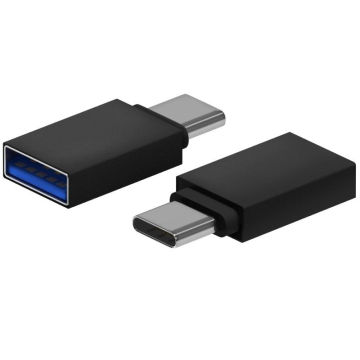 Adaptador USB Aisens A108-0717/ USB Fêmea - USB Tipo C Macho/ Preto AISENS - 1