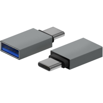 Adaptador USB Aisens A108-0718/ USB Fêmea - USB Tipo C Macho/ Cinza AISENS - 1