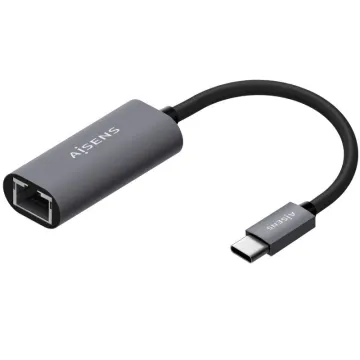 Adaptador USB tipo C Aisens A109-0709/ USB tipo C macho - RJ45 fêmea/ 15 cm/ cinza AISENS - 1