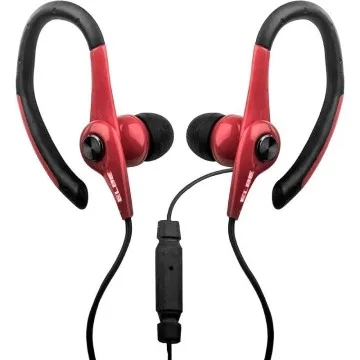 Fones de ouvido esportivos Elbe AU-107-MIC/com microfone/Jack 3.5/Vermelho e preto ELBE - 1