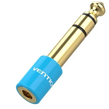 Adaptador Vention Jack VAB-S01-L/ Jack 6.5 Macho - Jack 3.5 Fêmea/ Azul VENTION - 1