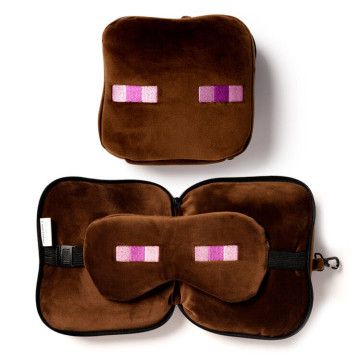Máscara de travesseiro de viagem para os olhos Enderman Minecraft Resteazzz  - 1