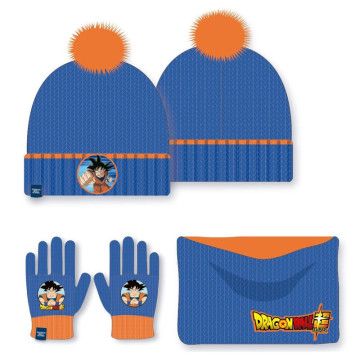 Conjunto chapéu luvas pescoço mais quente Goku Dragon Ball Super criança TOEI ANIMATION - 1