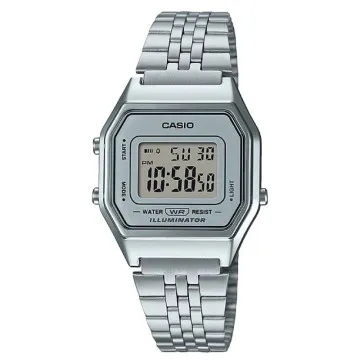 Relógio digital icônico vintage Casio LA680WEA-7EF/ 33 mm/ cinza e prata CASIO - 1