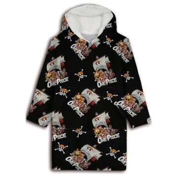 Roupão de moletom tamanho grande coral One Piece infantil TOEI ANIMATION - 1